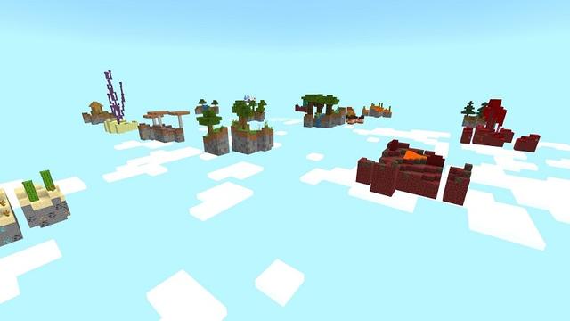 Screenshot of the Minecraft Bedrock Marketplace product Skyblock Falling Items created by Cypress Games.