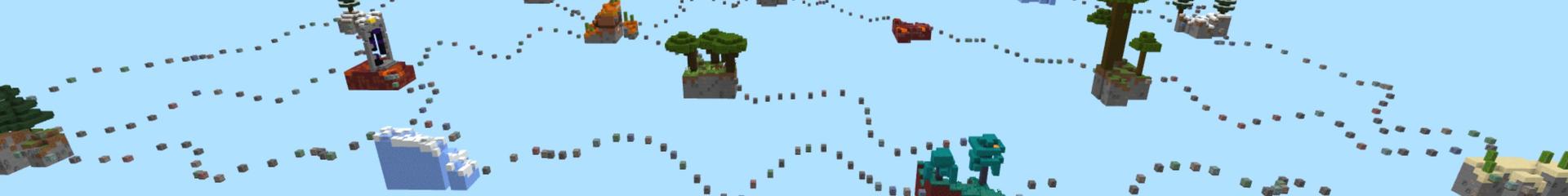 Panorama of the Minecraft Bedrock Marketplace product Skyblock Ore Parkour created by Cypress Games.