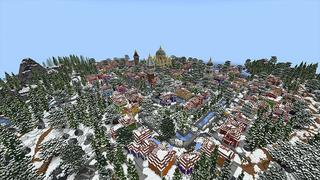Screenshot of the Minecraft Bedrock Marketplace product Snow Racing: Venice created by Cypress Games.