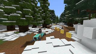 Screenshot of the Minecraft Bedrock Marketplace product Snow Racing: Venice created by Cypress Games.