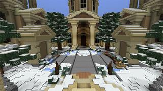 Screenshot of the Minecraft Bedrock Marketplace product Snow Racing: Venice created by Cypress Games.