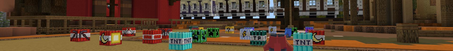 Panorama of the Minecraft Bedrock Marketplace product Super TNT created by Cypress Games.