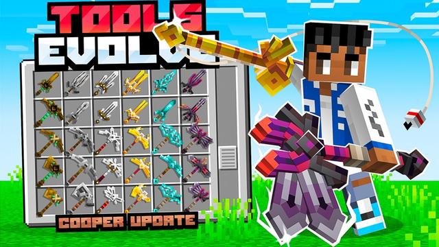 Thumbnail of the Minecraft Bedrock Marketplace product Tools Evolve created by Cypress Games.