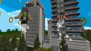 Screenshot of the Minecraft Bedrock Marketplace product Ultimate Jetpacks created by Cypress Games.
