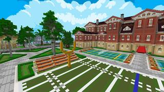 Screenshot of the Minecraft Bedrock Marketplace product University College created by Cypress Games.