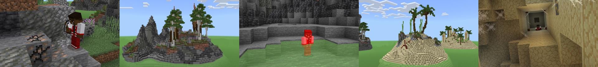 Panorama of the Minecraft Bedrock Marketplace product Acid Island created by Dalibu Studios.