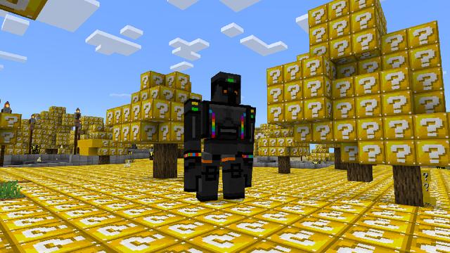Screenshot of the Minecraft Bedrock Marketplace product All Lucky Blocks created by Dalibu Studios.