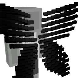 Thumbnail of the Minecraft Bedrock Marketplace product Black Wave Shadow Wings created by Dalibu Studios.