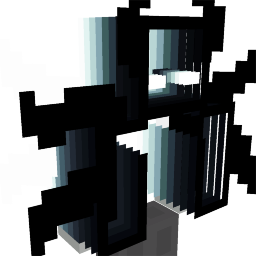 Thumbnail of the Minecraft Bedrock Marketplace product Black White Shadow Demon Suit created by Dalibu Studios.