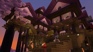 Screenshot of the Minecraft Bedrock Marketplace product Cherry Blossom Village created by Dalibu Studios.