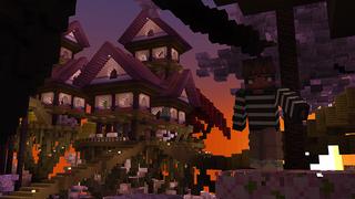 Screenshot of the Minecraft Bedrock Marketplace product Cherry Blossom Village created by Dalibu Studios.