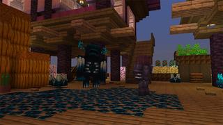 Screenshot of the Minecraft Bedrock Marketplace product Cherry Blossom Village created by Dalibu Studios.