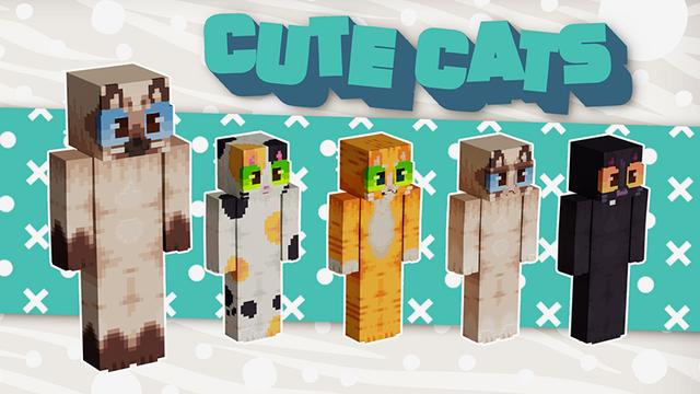 Thumbnail of the Minecraft Bedrock Marketplace product Cute Cats created by Dalibu Studios.