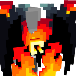 Thumbnail of the Minecraft Bedrock Marketplace product Dark Burning Flames Embers Knight Wings created by Dalibu Studios.