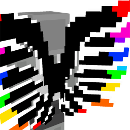Thumbnail of the Minecraft Bedrock Marketplace product Dark Rainbow Outline Wings created by Dalibu Studios.