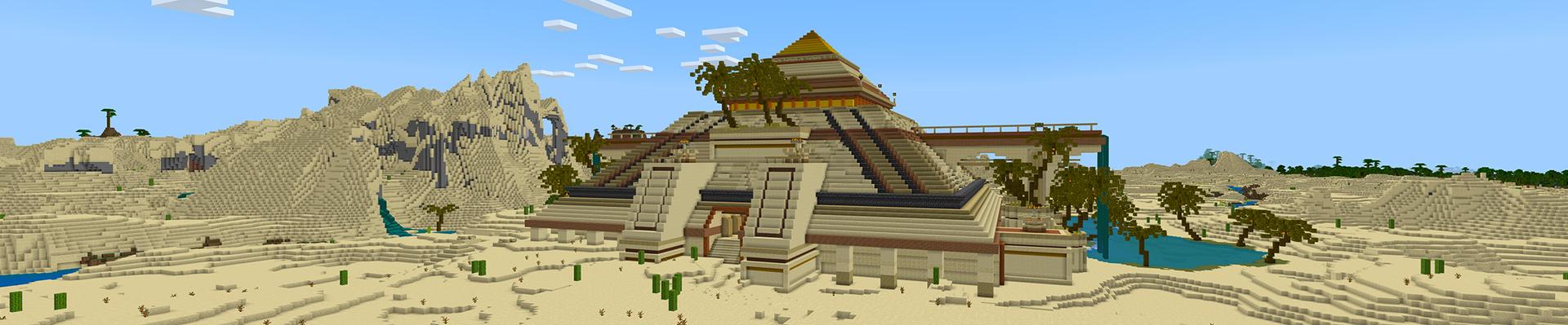 Panorama of the Minecraft Bedrock Marketplace product Enchanted Pyramid created by Dalibu Studios.