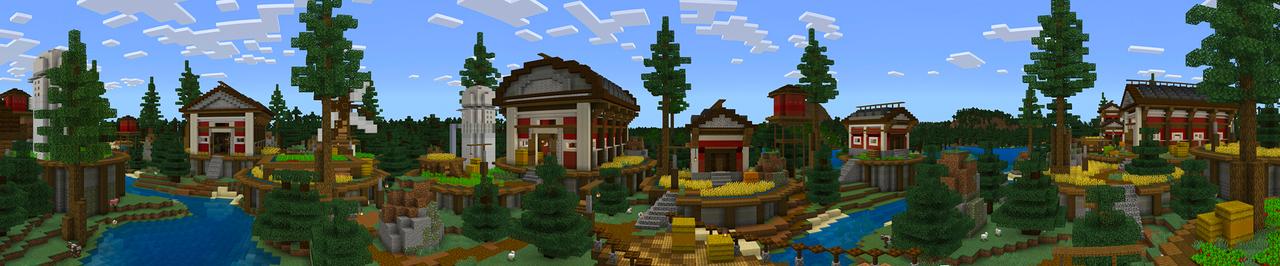 Panorama of the Minecraft Bedrock Marketplace product Farm Life created by Dalibu Studios.