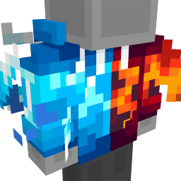 Thumbnail of the Minecraft Bedrock Marketplace product Fire and Water Hoodie created by Dalibu Studios.