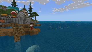 Screenshot of the Minecraft Bedrock Marketplace product Fishing Gives OP Loot created by Dalibu Studios.