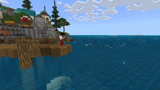 Screenshot of the Minecraft Bedrock Marketplace product Fishing Gives OP Loot created by Dalibu Studios.