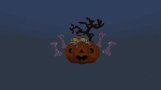 Screenshot of the Minecraft Bedrock Marketplace product Halloween Skyblock created by Dalibu Studios.