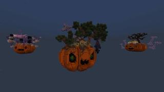 Screenshot of the Minecraft Bedrock Marketplace product Halloween Skyblock created by Dalibu Studios.