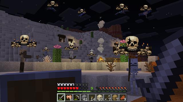 Screenshot of the Minecraft Bedrock Marketplace product Health Bars Pro Add-On created by Dalibu Studios.