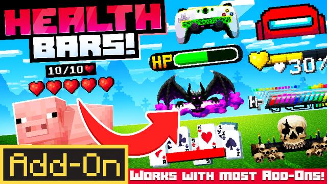 Thumbnail of the Minecraft Bedrock Marketplace product Health Bars Pro Add-On created by Dalibu Studios.