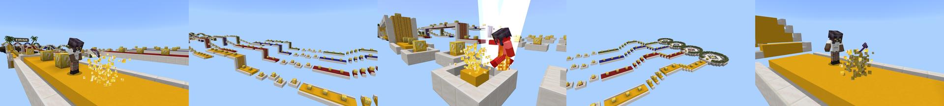 Panorama of the Minecraft Bedrock Marketplace product Luckyblock Race created by Dalibu Studios.