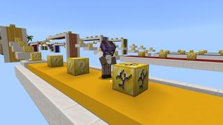Screenshot of the Minecraft Bedrock Marketplace product Luckyblock Race created by Dalibu Studios.