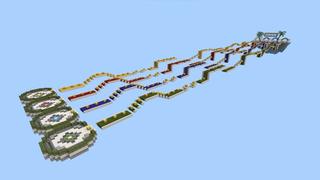 Screenshot of the Minecraft Bedrock Marketplace product Luckyblock Race created by Dalibu Studios.