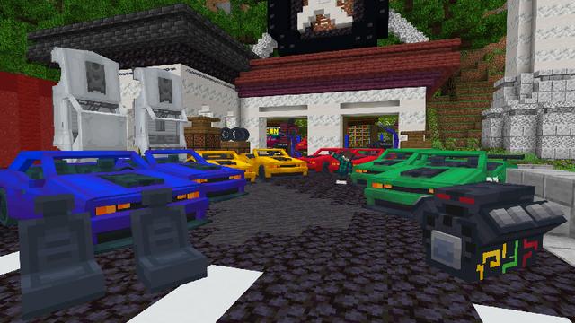 Screenshot of the Minecraft Bedrock Marketplace product Modern Muscle Cars created by Dalibu Studios.