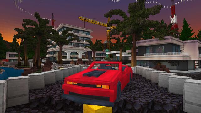 Screenshot of the Minecraft Bedrock Marketplace product Modern Muscle Cars created by Dalibu Studios.