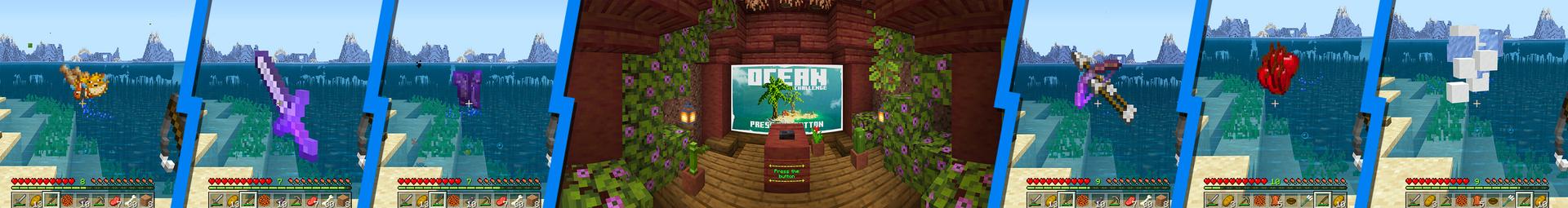 Panorama of the Minecraft Bedrock Marketplace product Ocean Challenge created by Dalibu Studios.
