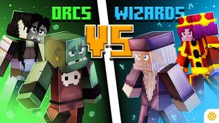 Thumbnail of the Minecraft Bedrock Marketplace product Orcs vs Wizards created by Dalibu Studios.