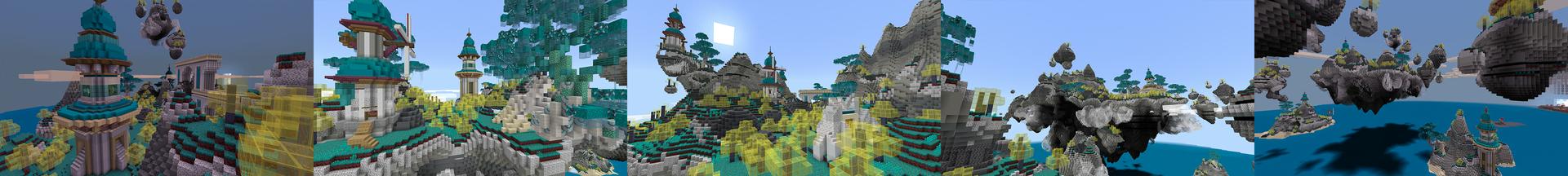 Panorama of the Minecraft Bedrock Marketplace product Paradise Biome created by Dalibu Studios.