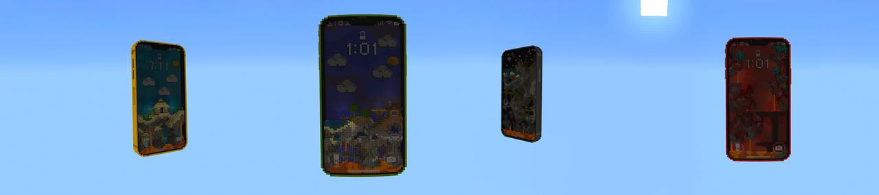 Panorama of the Minecraft Bedrock Marketplace product Phone Survival created by Dalibu Studios.