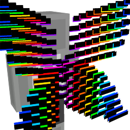 Thumbnail of the Minecraft Bedrock Marketplace product RGB Black Wave Stripes Wings created by Dalibu Studios.