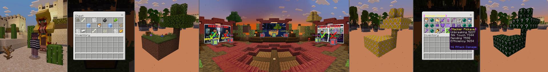 Panorama of the Minecraft Bedrock Marketplace product Skyblock+ Bundle created by Dalibu Studios.