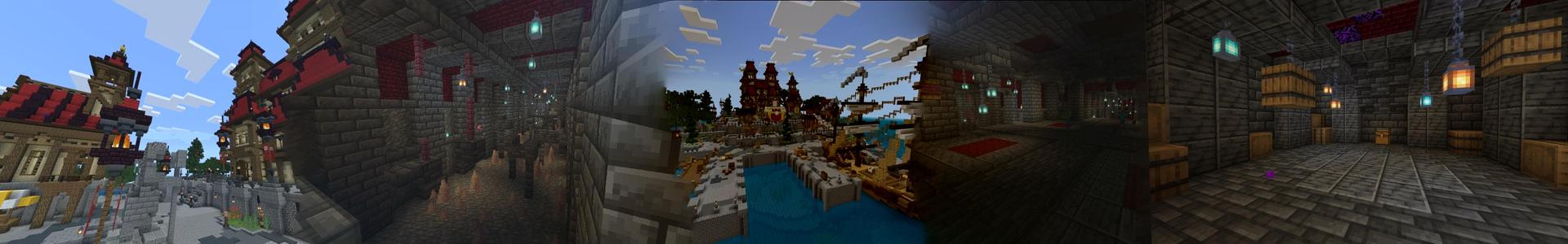 Panorama of the Minecraft Bedrock Marketplace product Treasure Island created by Dalibu Studios.