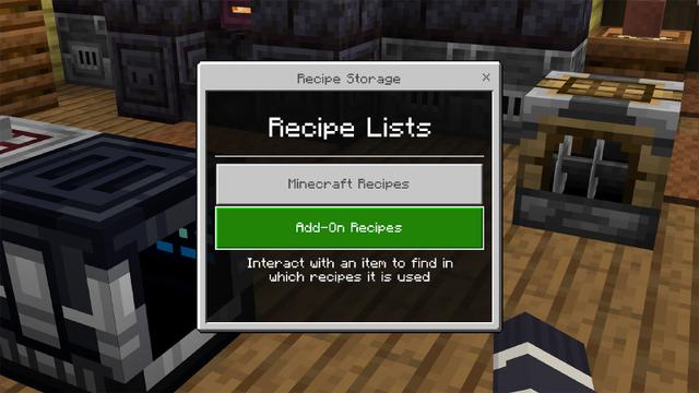 Screenshot of the Minecraft Bedrock Marketplace product Uncrafter+ Add-On created by Dalibu Studios.