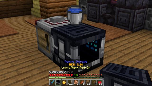 Screenshot of the Minecraft Bedrock Marketplace product Uncrafter+ Add-On created by Dalibu Studios.