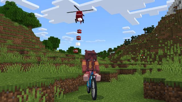 Screenshot of the Minecraft Bedrock Marketplace product Vehicles Add-On created by Dalibu Studios.