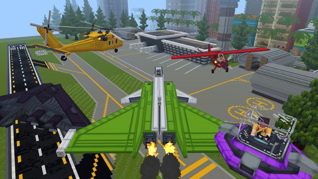 Screenshot of the Minecraft Bedrock Marketplace product Vehicles Add-On created by Dalibu Studios.