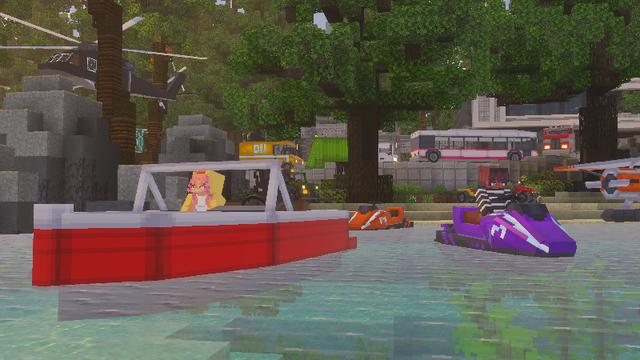 Screenshot of the Minecraft Bedrock Marketplace product Vehicles Add-On created by Dalibu Studios.