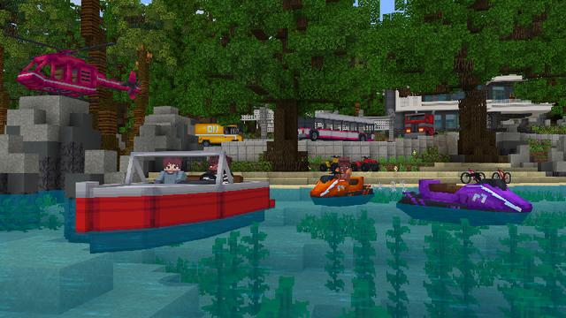 Screenshot of the Minecraft Bedrock Marketplace product Vehicles Add-On created by Dalibu Studios.