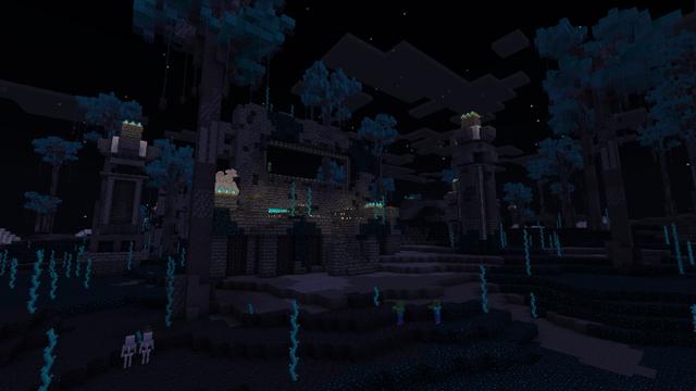 Screenshot of the Minecraft Bedrock Marketplace product Warden Biome created by Dalibu Studios.