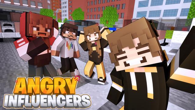 Thumbnail of the Minecraft Bedrock Marketplace product Angry Influencers created by Dark Lab Creations.
