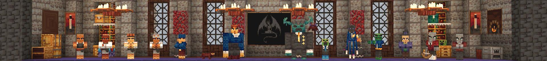 Panorama of the Minecraft Bedrock Marketplace product Dark Academia created by Dark Lab Creations.