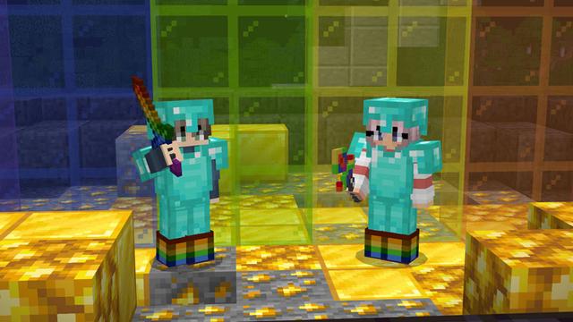 Screenshot of the Minecraft Bedrock Marketplace product End of the Rainbow created by Dark Lab Creations.